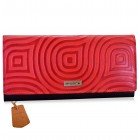  arpera abstract Genuine Leather wallet    |  red |C11527-3   